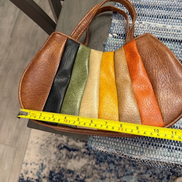 Vintage 70s Boho Patchwork Leather Bag 🤎 - Picture 8 of 13